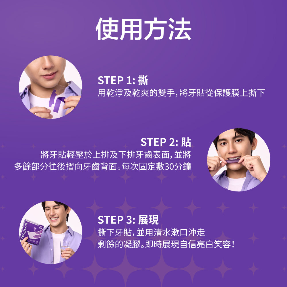 ZenyumBright™ 校色亮白牙貼