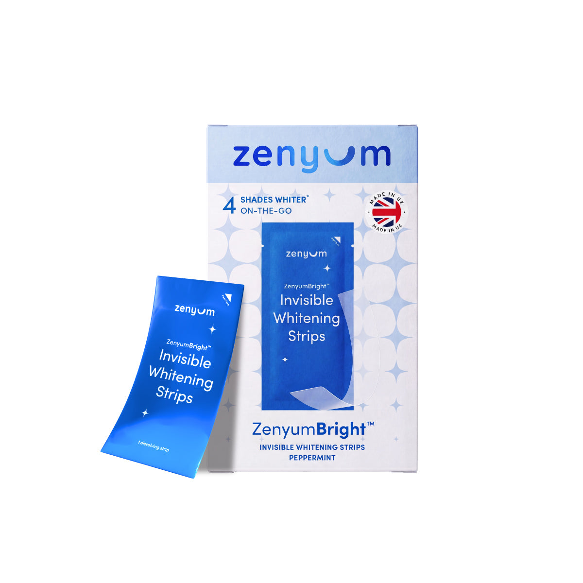 ZenyumBright™ 高效亮白 · 低敏水溶牙貼 14 片裝